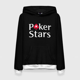 Женская толстовка 3D с принтом Poker Stars в Кировске, 100% полиэстер  | двухслойный капюшон со шнурком для регулировки, мягкие манжеты на рукавах и по низу толстовки, спереди карман-кенгуру с мягким внутренним слоем. | Тематика изображения на принте: 777 | cards | casino | chips | flash | fortune | game | joker | luck | omaha | poker | roulette | straight | texas holdem | tournament | азарт | джокер | игра | казино | карты | омаха | покер | рулетка | стрит | техасский холдэм | турнир | удача | фишки |