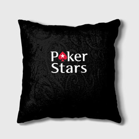 Подушка 3D с принтом Poker Stars в Кировске, наволочка – 100% полиэстер, наполнитель – холлофайбер (легкий наполнитель, не вызывает аллергию). | состоит из подушки и наволочки. Наволочка на молнии, легко снимается для стирки | Тематика изображения на принте: 777 | cards | casino | chips | flash | fortune | game | joker | luck | omaha | poker | roulette | straight | texas holdem | tournament | азарт | джокер | игра | казино | карты | омаха | покер | рулетка | стрит | техасский холдэм | турнир | удача | фишки |