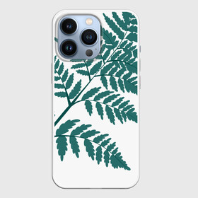Чехол для iPhone 13 Pro с принтом Зелёный папоротник в Кировске,  |  | Тематика изображения на принте: ветка | зеленый | листик | папоротник | природа | растение