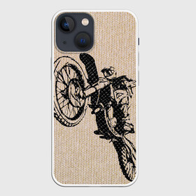 Чехол для iPhone 13 mini с принтом Эндуро Кросс в Кировске,  |  | байк | байкер | мото | мото кросс | мотокрос | мотоцикл | питбайк