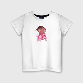 Детская футболка хлопок с принтом Ratz (мем) в Кировске, 100% хлопок | круглый вырез горловины, полуприлегающий силуэт, длина до линии бедер | ratz | животные | мем | мышь | прикол | розовая крыса | юмор