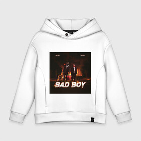 Детское худи Oversize хлопок с принтом Bad boy в Кировске, френч-терри — 70% хлопок, 30% полиэстер. Мягкий теплый начес внутри —100% хлопок | боковые карманы, эластичные манжеты и нижняя кромка, капюшон на магнитной кнопке | bad boy | juice wrld | young thug | рэп | хип хоп