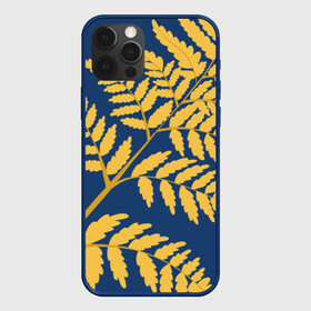 Чехол для iPhone 12 Pro Max с принтом Жёлтый папоротник в Кировске, Силикон |  | ветка | желтый | лес | листик | папоротник | природа | растение