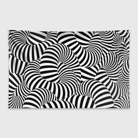 Флаг-баннер с принтом Гипнотическая абстракция в Кировске, 100% полиэстер | размер 67 х 109 см, плотность ткани — 95 г/м2; по краям флага есть четыре люверса для крепления | abstraction | background | hypnosis | hypnotic abstraction | stripes | texture | zebra | абстракция | гипноз | гипнотическая абстракция | зебра | полоски | текстура | фон