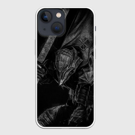 Чехол для iPhone 13 mini с принтом БЕРСЕРК черно   белый в Кировске,  |  | anime | berserk | аниме | берсерк | бесерк | гатс | манга | мультфильм