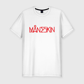 Мужская футболка хлопок Slim с принтом Maneskin, Новый логотип в Кировске, 92% хлопок, 8% лайкра | приталенный силуэт, круглый вырез ворота, длина до линии бедра, короткий рукав | eurovision | maneskin | евровидение | логотип | манескин | новый логотип | рок