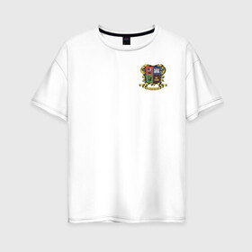Женская футболка хлопок Oversize с принтом Молли 11 лет в Кировске, 100% хлопок | свободный крой, круглый ворот, спущенный рукав, длина до линии бедер
 | molly | герб | ирландия | малоун | молли | паб