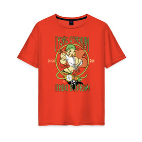 Женская футболка хлопок Oversize с принтом Грэйс ОМэлли 5 лет в Кировске, 100% хлопок | свободный крой, круглый ворот, спущенный рукав, длина до линии бедер
 | Тематика изображения на принте: grace | грэйс | ирландия | компас | омэлли | паб | пираты | порт | рыжая
