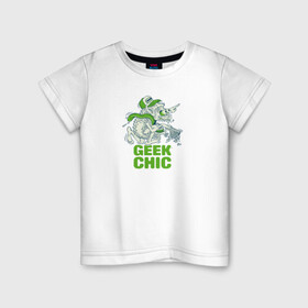 Детская футболка хлопок с принтом GEEK CHIC в Кировске, 100% хлопок | круглый вырез горловины, полуприлегающий силуэт, длина до линии бедер | герой | крыса | машь | монстр | мультик | персонаж | страшный | хоррор | чудовище
