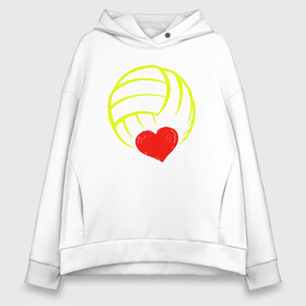 Женское худи Oversize хлопок с принтом Volleyball Heart в Кировске, френч-терри — 70% хлопок, 30% полиэстер. Мягкий теплый начес внутри —100% хлопок | боковые карманы, эластичные манжеты и нижняя кромка, капюшон на магнитной кнопке | ball | beach | game | heart | love | sport | volley | volleyball | волейбол | волейболист | волейболистка | гол | игра | игрок | мяч | площадка | пляж | пляжный | победа | сердце | сетка | спорт | тренер | чемпион