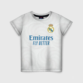 Детская футболка 3D с принтом Бензема Реал Мадрид 2021/2022 в Кировске, 100% гипоаллергенный полиэфир | прямой крой, круглый вырез горловины, длина до линии бедер, чуть спущенное плечо, ткань немного тянется | 2021 | 2022 | benzema | karim | madrid | real | бензема | испания | карим бензема | мадрид | новая | реал | реал мадрид | форма | футбол