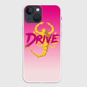 Чехол для iPhone 13 mini с принтом Драйв в Кировске,  |  | drive | drive bomber | drive бомбер | new retro | retro | retro wave | retrowave | гослинг | гослинг райн | драйв | драйв бомбер | кино | костюм драйв | райн гослинг | ретро | ретровейв | скорпион | скорпион на спине | фильм драйв