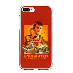 Чехол для iPhone 7Plus/8 Plus матовый с принтом 10 years Uncharted в Кировске, Силикон | Область печати: задняя сторона чехла, без боковых панелей | game | games | uncharted | анчартед | дрейк | игра | игры | натан | нейтан