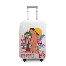 Чехол для чемодана 3D с принтом Лето в Кировске, 86% полиэфир, 14% спандекс | двустороннее нанесение принта, прорези для ручек и колес | девушка | жизнь | лето | море | отдых | отпуск | пляж | приключение | путешествия | солнце | стиль