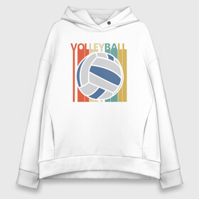 Женское худи Oversize хлопок с принтом True Volleyball в Кировске, френч-терри — 70% хлопок, 30% полиэстер. Мягкий теплый начес внутри —100% хлопок | боковые карманы, эластичные манжеты и нижняя кромка, капюшон на магнитной кнопке | ball | beach | game | sport | volley | volleyball | волейбол | волейболист | волейболистка | гол | игра | игрок | мяч | площадка | пляж | пляжный | победа | сетка | спорт | тренер | чемпион