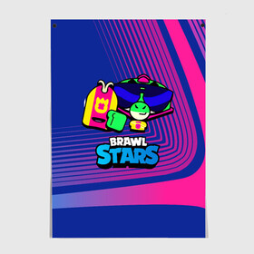 Постер с принтом Плохиш Базз Buzz Brawl Stars в Кировске, 100% бумага
 | бумага, плотность 150 мг. Матовая, но за счет высокого коэффициента гладкости имеет небольшой блеск и дает на свету блики, но в отличии от глянцевой бумаги не покрыта лаком | brawl | brawl stars | brawlstars | brawl_stars | buz | buzz | баз | базз | бравл | бравлстарс | буз