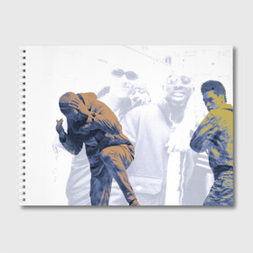 Альбом для рисования с принтом Уличные парни в Кировске, 100% бумага
 | матовая бумага, плотность 200 мг. | urban | urban style | для мужчин | крутая | мужики | парни | уличная | хип хоп