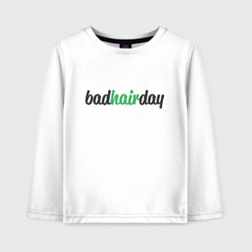 Детский лонгслив хлопок с принтом BadHairDay в Кировске, 100% хлопок | круглый вырез горловины, полуприлегающий силуэт, длина до линии бедер | арт | волосы | день | иллюстрация