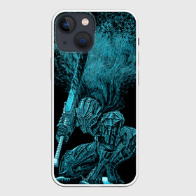 Чехол для iPhone 13 mini с принтом BERSERKER IN ARMOR в Кировске,  |  | Тематика изображения на принте: гатс | доспех | мечь | плащ | сидит