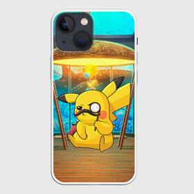 Чехол для iPhone 13 mini с принтом Пикачу детектив в Кировске,  |  | anime | picachu | pikachu | аниме | милый | пика | пикачу | покебол | покемон