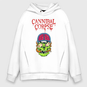 Мужское худи Oversize хлопок с принтом Cannibal Corpse | Труп Каннибала (Z) в Кировске, френч-терри — 70% хлопок, 30% полиэстер. Мягкий теплый начес внутри —100% хлопок | боковые карманы, эластичные манжеты и нижняя кромка, капюшон на магнитной кнопке | cannibal | cannibal corpse | corpse | death metal | deathgrind | алекс уэбстер | брутальный дэт метал | дэт метал | дэтграйнд | пол мазуркевич | роб барретт | труп каннибала