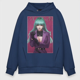 Мужское худи Oversize хлопок с принтом Morrigan Aensland в Кировске, френч-терри — 70% хлопок, 30% полиэстер. Мягкий теплый начес внутри —100% хлопок | боковые карманы, эластичные манжеты и нижняя кромка, капюшон на магнитной кнопке | Тематика изображения на принте: capcom | darkstalkers | demon | morrigan | succubus | капком | темные охотники