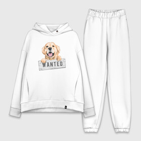 Женский костюм хлопок Oversize с принтом Dog Wanted в Кировске,  |  | cute | dog | wanted | woof | гав | забавный | пес | песель | песик | смешной | собака | собачка | щенок