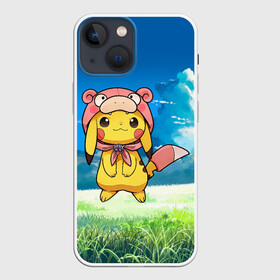 Чехол для iPhone 13 mini с принтом Пикачу на природе в Кировске,  |  | anime | picachu | pikachu | аниме | милый | пика | пикачу | покебол | покемон