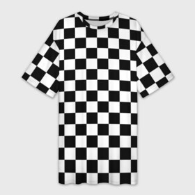 Платье-футболка 3D с принтом Шахматист в Кировске,  |  | chess | игра | король | ладья | математика | пешка | ферзь | чёрно белые | шах и мат | шахматист | шахматная доска | шахматные фигуры | шахматы