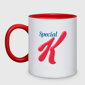 Кружка двухцветная с принтом special k merch Essential в Кировске, керамика | объем — 330 мл, диаметр — 80 мм. Цветная ручка и кайма сверху, в некоторых цветах — вся внутренняя часть | kpop | special k merch essential | корейская попо музыка