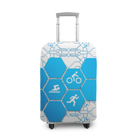 Чехол для чемодана 3D с принтом Плыви, Крути, Беги в Кировске, 86% полиэфир, 14% спандекс | двустороннее нанесение принта, прорези для ручек и колес | bike | ironman | run | running | swim | swimming | triathlon | бег | бегун | велосипед | велоспорт | выносливость | железный человек | плавание | спорт на выносливость | триатлон | цикличный вид спорта