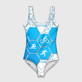 Купальник-боди 3D с принтом Плыви Крути Беги в Кировске, 82% полиэстер, 18% эластан | Круглая горловина, круглый вырез на спине | bike | ironman | run | running | swim | swimming | triathlon | бег | бегун | велосипед | велоспорт | выносливость | железный человек | плавание | спорт на выносливость | триатлон | цикличный вид спорта