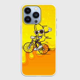 Чехол для iPhone 13 Pro с принтом Банан на велосипеде в Кировске,  |  | байк | банан | бананчик | велик | велосипед | живой банан | спорт