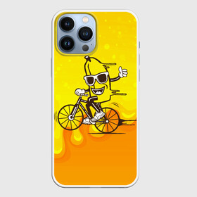 Чехол для iPhone 13 Pro Max с принтом Банан на велосипеде в Кировске,  |  | байк | банан | бананчик | велик | велосипед | живой банан | спорт