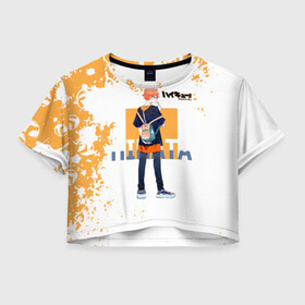 Женская футболка Crop-top 3D с принтом Кей Цукишима Haikyuu!! в Кировске, 100% полиэстер | круглая горловина, длина футболки до линии талии, рукава с отворотами | 11 номер | anime | haikyu | haikyuu | manga | аниме | волейбол | волейбольный клуб | карасуно | кей цукишима | котаро бокуто | манга | обычный парень | очкарик | тендо | умный блокирующий цукки | хаику | хаикую