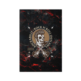 Обложка для паспорта матовая кожа с принтом Элвис Пресли Rock n roll в Кировске, натуральная матовая кожа | размер 19,3 х 13,7 см; прозрачные пластиковые крепления | rock n roll | гитары | рок | рокер | рокнрол | рокнролл | череп | элвис пресли