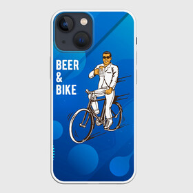 Чехол для iPhone 13 mini с принтом Велосипед и пиво в Кировске,  |  | без рук | вело | велосипед | велосипедист | колеса | руль | спорт