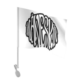 Флаг для автомобиля с принтом Maneskin в Кировске, 100% полиэстер | Размер: 30*21 см | evrovision | maneskin | manskin | moneskin | monskin | евровидение | манескин | манскин | монескин | монскин