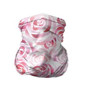 Бандана-труба 3D с принтом Розовые розы в Кировске, 100% полиэстер, ткань с особыми свойствами — Activecool | плотность 150‒180 г/м2; хорошо тянется, но сохраняет форму | botanic | flower | pink | rose | summer | watercolor | акварель | акварельный | белый | ботаника | весна | летний | лето | нежный | пастельный | розовый | розы | цветочный | цветы