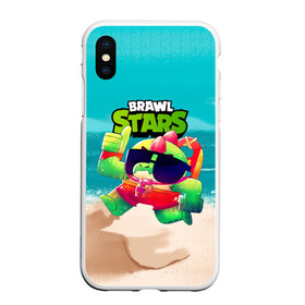 Чехол для iPhone XS Max матовый с принтом Базз Buzz Brawl Stars пляж в Кировске, Силикон | Область печати: задняя сторона чехла, без боковых панелей | Тематика изображения на принте: brawl | brawl stars | brawlstars | brawl_stars | buz | buzz | баз | базз | бравл | бравлстарс | буз