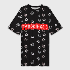Платье-футболка 3D с принтом Bloody Pyrokinesis в Кировске,  |  | Тематика изображения на принте: hip hop | pyrokinesis | rap | rep | андрей фёдорович | исполнители | исполнитель | музыка | пирокинезис | пирокинесис | реп