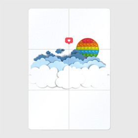 Магнитный плакат 2Х3 с принтом Pop it / Simple Dimple в Кировске, Полимерный материал с магнитным слоем | 6 деталей размером 9*9 см | pop it | simple dimple | восход | закат | лайк | небо | облака | попит | сердечко | симпл димпл