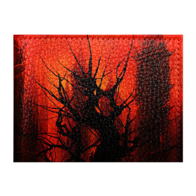 Обложка для студенческого билета с принтом ДРЕВО ХАОС 3D в Кировске, натуральная кожа | Размер: 11*8 см; Печать на всей внешней стороне | абстракция | башни | беспорядок | дерево | иллюстрация | искусство | кровавые облака | культура | текстура | хаос