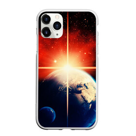 Чехол для iPhone 11 Pro Max матовый с принтом Космос земля 3D в Кировске, Силикон |  | Тематика изображения на принте: вселенная | галактика | звёзды | земля | космос | лучи | рассвет | сияние | солнце