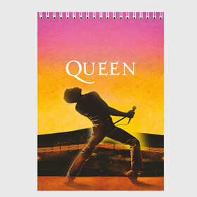 Скетчбук с принтом Queen Freddie Mercury (Z) в Кировске, 100% бумага
 | 48 листов, плотность листов — 100 г/м2, плотность картонной обложки — 250 г/м2. Листы скреплены сверху удобной пружинной спиралью | Тематика изображения на принте: freddie mercury | music | queen | брайан мэй | глэм рок | джон дикон | королева | музыка | поп рок | роджер тейлор | фредди меркьюри | хард рок