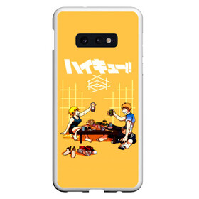 Чехол для Samsung S10E с принтом Ужин Натсу и Шоё Хината Haikyu!! в Кировске, Силикон | Область печати: задняя сторона чехла, без боковых панелей | Тематика изображения на принте: 10 номер | haikyu | haikyuu | hinata natsu | hinata shoyo | karasuno | аниме | волейбол | волейбольный клуб | карасуно | мальчик мяч | манга | рыжик | сестра | старшая школа | хаикую | чиби чан | шоё хината