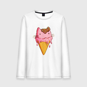 Мужской лонгслив хлопок с принтом Cat Ice Cream в Кировске, 100% хлопок |  | Тематика изображения на принте: animal | cat | cute | ice cream | kitty | meow | друг | еда | животные | киска | кися | китти | кот | котенок | котик | котэ | кошечка | кошка | мороженое | мур | мяу | питомец