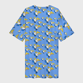Платье-футболка 3D с принтом Gomers pattern в Кировске,  |  | gomer | simpsons | the simpson | гомер | мульт | мультфильм | симпсоны