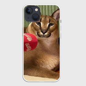 Чехол для iPhone 13 с принтом Шлёпа в Кировске,  |  | floppa | большой | военный | каракал | кот | преступник | русский | шлёпа