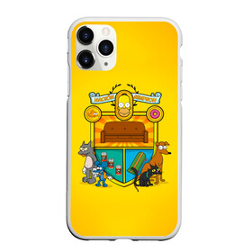 Чехол для iPhone 11 Pro матовый с принтом Simpsons nation в Кировске, Силикон |  | gomer | simpsons | the simpson | гомер | мульт | мультфильм | симпсоны
